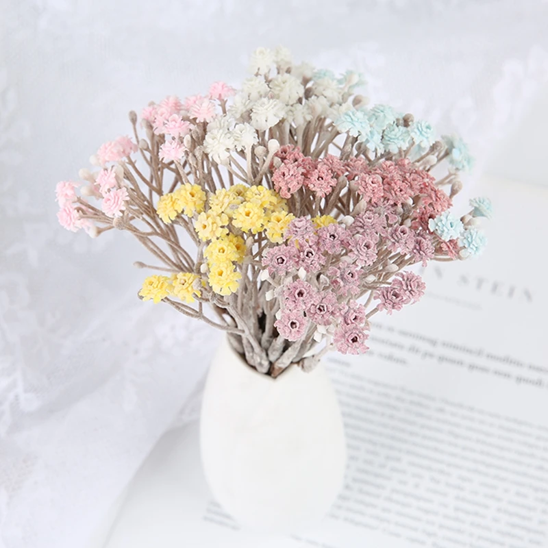1 шт. мини-букет искусственных цветов, Шелковые разноцветные поддельные цветы для домашнего декора комнаты, свадебные украшения, Аксессуары для венков DIY Crafts . ' - ' . 0