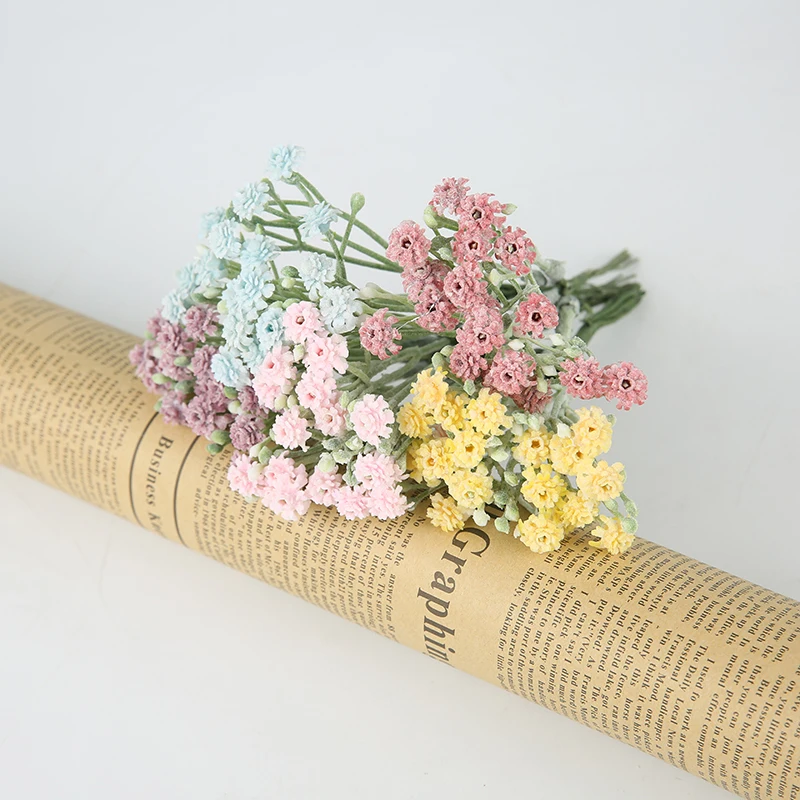 1 шт. мини-букет искусственных цветов, Шелковые разноцветные поддельные цветы для домашнего декора комнаты, свадебные украшения, Аксессуары для венков DIY Crafts . ' - ' . 3