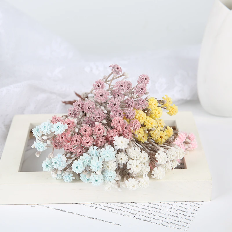 1 шт. мини-букет искусственных цветов, Шелковые разноцветные поддельные цветы для домашнего декора комнаты, свадебные украшения, Аксессуары для венков DIY Crafts . ' - ' . 4