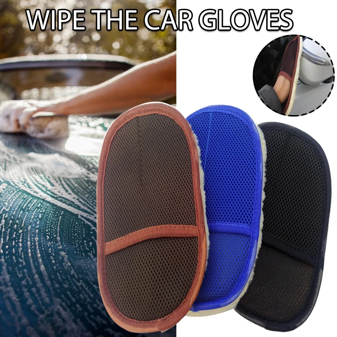 1 шт. Односторонняя Моющаяся перчатка для мытья автомобиля из микрофибры, Перчатки для ухода за автомобилем, Ткань для чистки, полотенце, Плюшевые автомобильные Аксессуары . ' - ' . 0