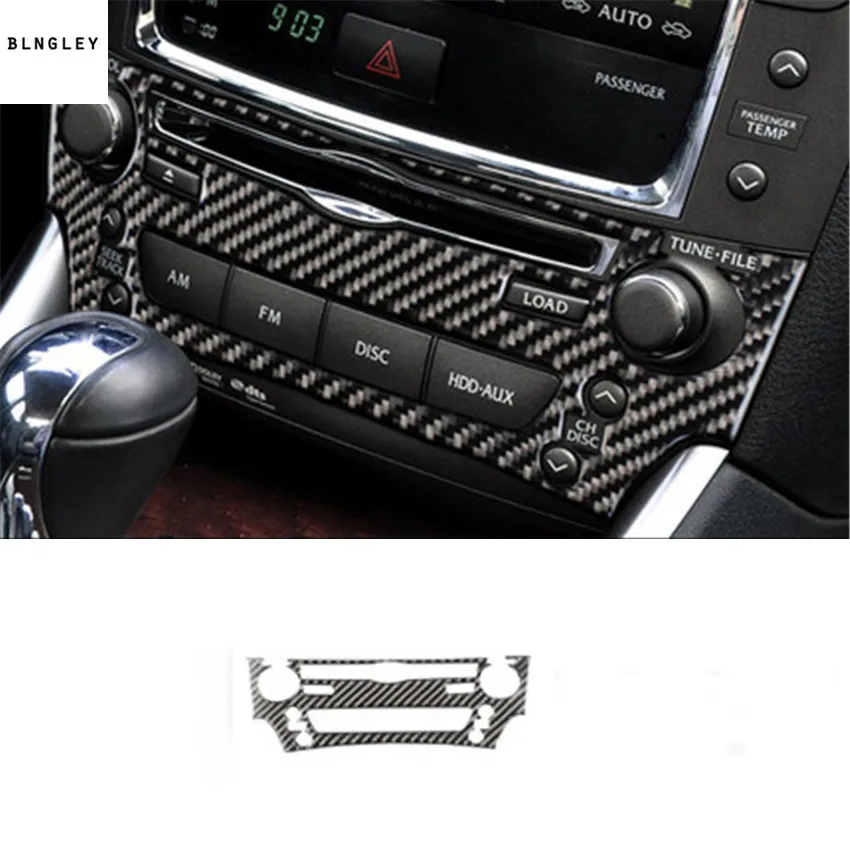 1 шт. эпоксидный клей из настоящего углеродного волокна, центральная панель управления CD, декоративная крышка для 2006-2012 Lexus IS 300 250 CFSPORT . ' - ' . 0