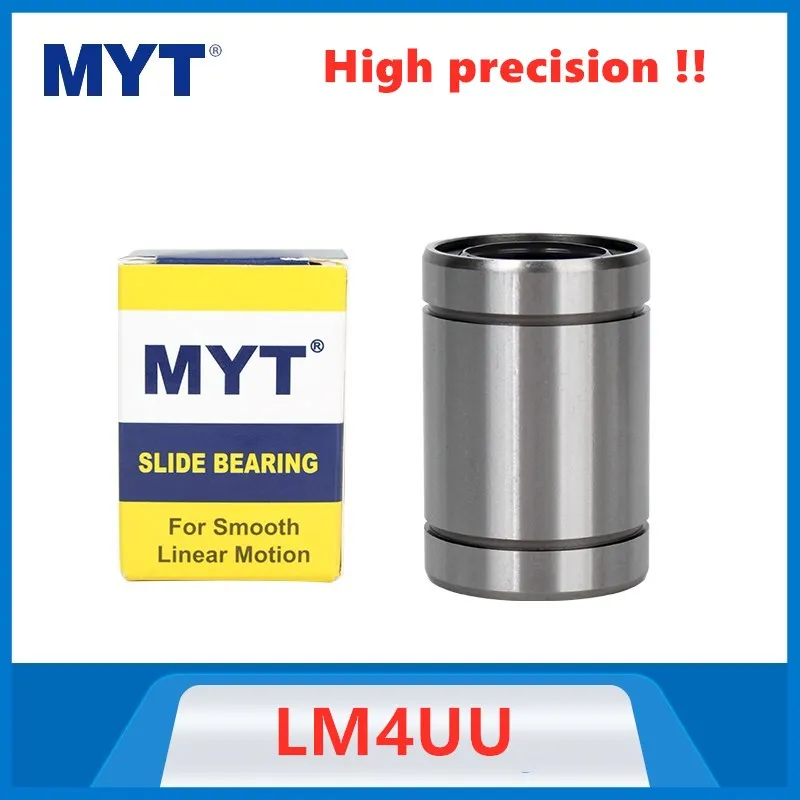 10-100 шт MYT прецизионный LM4UU 4x8x12 мм Линейный подшипник линейная втулка 4 мм с ЧПУ линейный рельсовый стержень детали вала LM4 UU . ' - ' . 0
