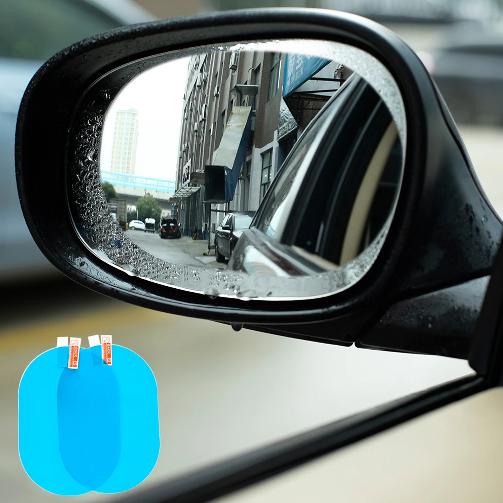 10pais Противотуманная наклейка на Автомобильное зеркало, Прозрачная пленка на окно, Защитная пленка для зеркала заднего вида, Водонепроницаемая . ' - ' . 5