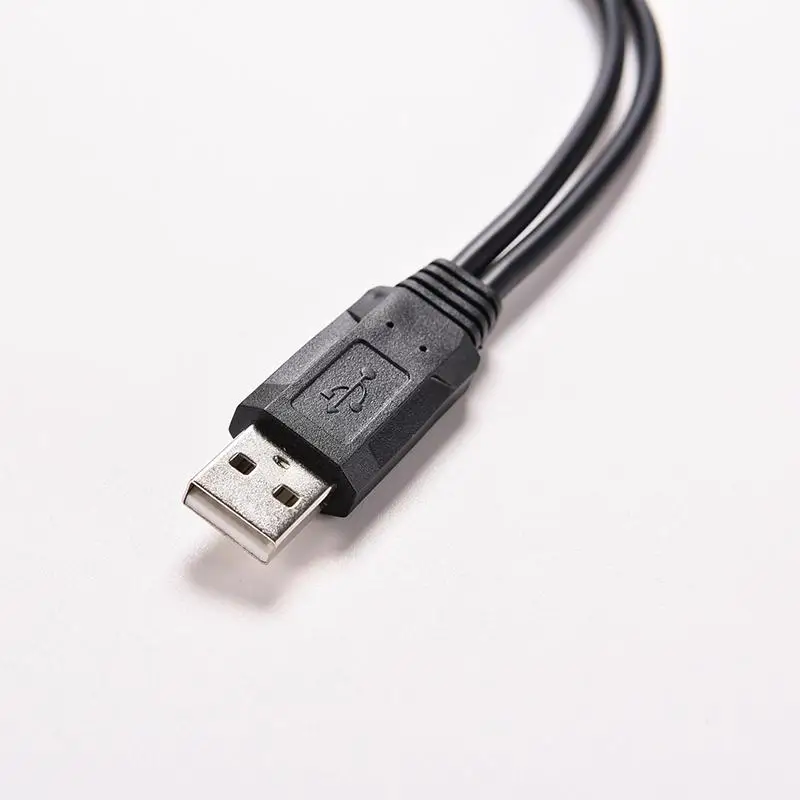 1шт Черный Удлинитель USB 2.0 От 1 До 2 Двух USB-разъемов Концентратор передачи данных Адаптер Питания Y-Разветвитель USB-Кабель Для зарядки Шнур Питания . ' - ' . 3