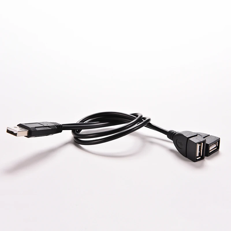 1шт Черный Удлинитель USB 2.0 От 1 До 2 Двух USB-разъемов Концентратор передачи данных Адаптер Питания Y-Разветвитель USB-Кабель Для зарядки Шнур Питания . ' - ' . 4