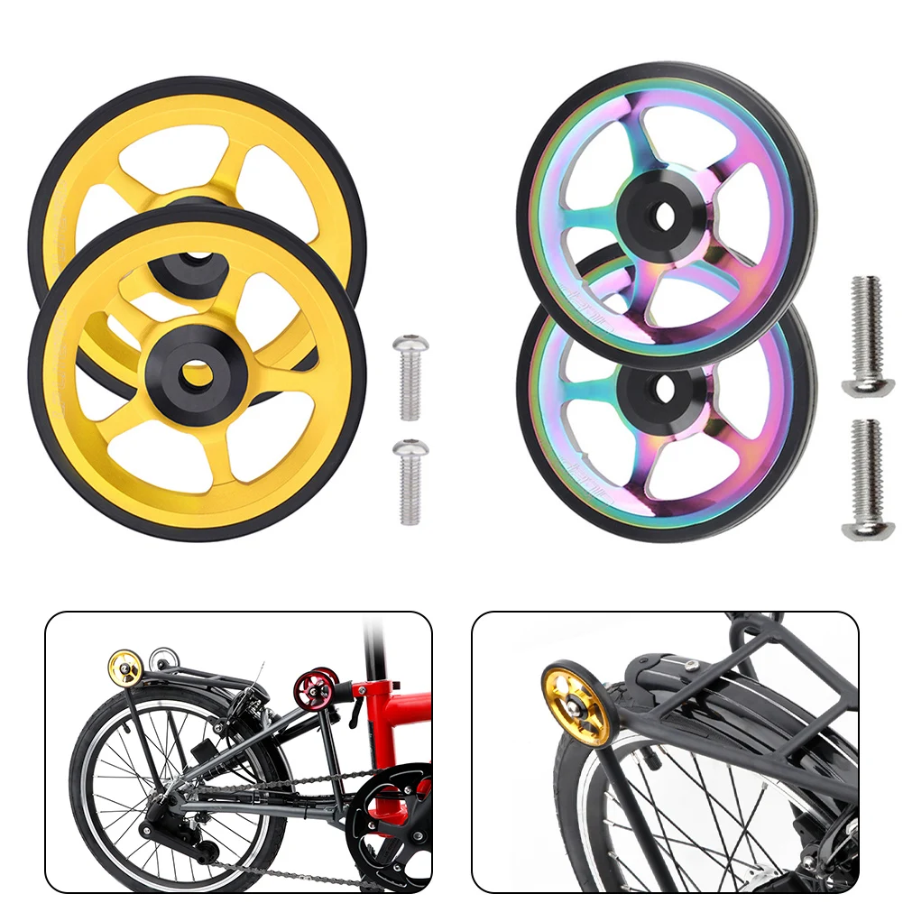 2шт 82 мм Легкое колесо из алюминиевого сплава, заменяющие колеса для складного велосипеда brompton, Легкие колеса для велосипедов, Модифицированные аксессуары, запчасти . ' - ' . 5