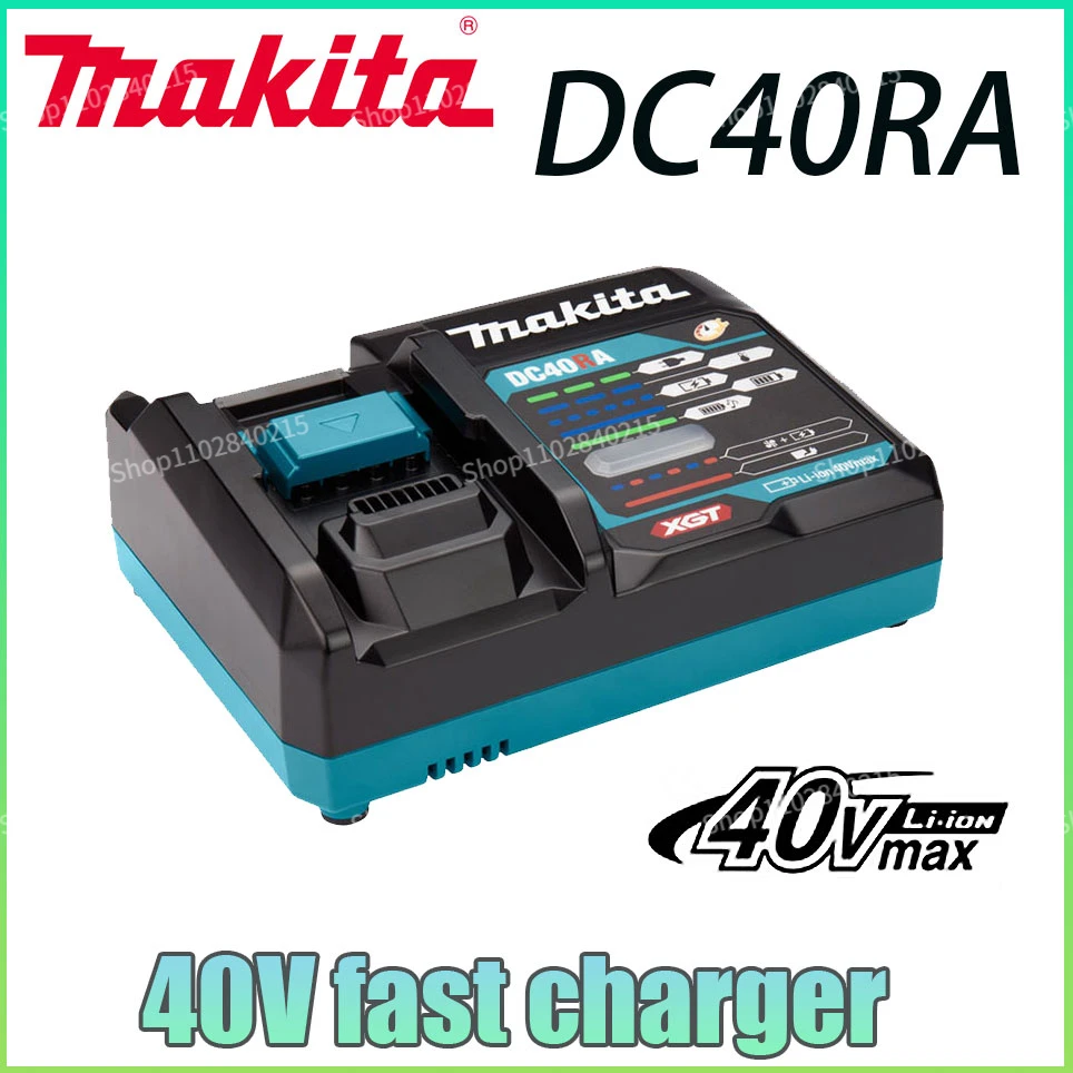 Makita DC40RA 40V Max XGT Быстрое Оптимальное Зарядное Устройство с Цифровым Дисплеем Оригинальное Литиевое зарядное устройство 40V с двойным вентилятором . ' - ' . 0
