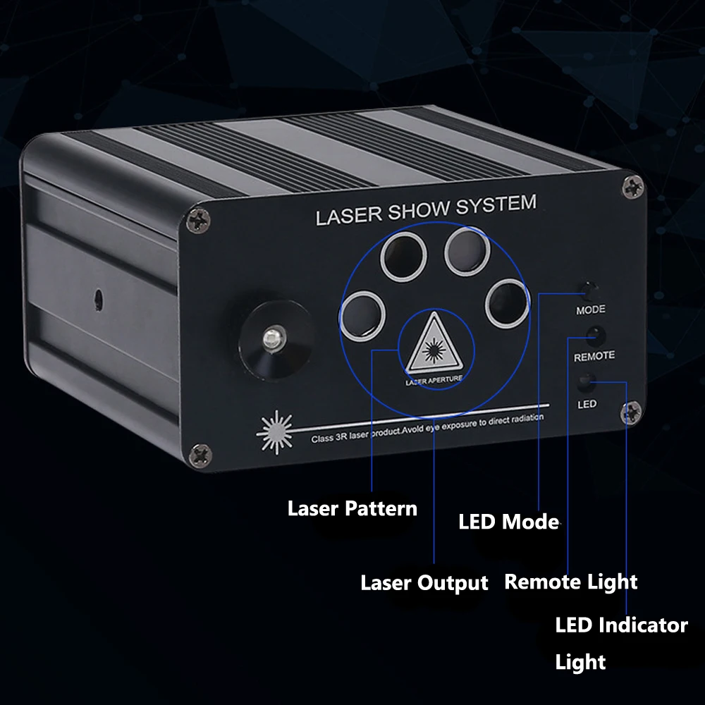 Musci Control RGB Disco Light DJ Светодиодный Лазерный сценический проектор RGB Лампа С пультом дистанционного управления Для Свадьбы, Дня Рождения, Вечеринки, DJ Сценический свет . ' - ' . 3
