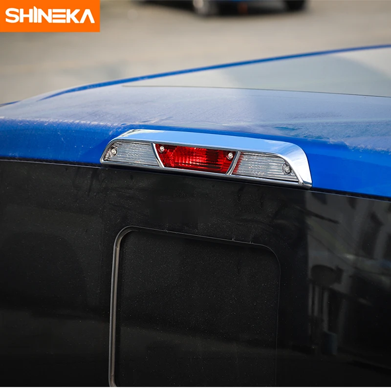 SHINEKA Автомобильный Стайлинг ABS Внешний Задний Высокий Стоп-сигнал, Декоративная лампа, Накладка, рамка, Полоса, Комплект Наклеек для Ford F150 2015 + . ' - ' . 1
