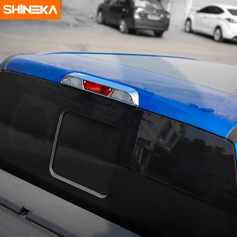 SHINEKA Автомобильный Стайлинг ABS Внешний Задний Высокий Стоп-сигнал, Декоративная лампа, Накладка, рамка, Полоса, Комплект Наклеек для Ford F150 2015 + . ' - ' . 2