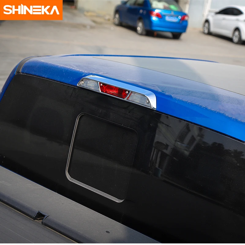 SHINEKA Автомобильный Стайлинг ABS Внешний Задний Высокий Стоп-сигнал, Декоративная лампа, Накладка, рамка, Полоса, Комплект Наклеек для Ford F150 2015 + . ' - ' . 3