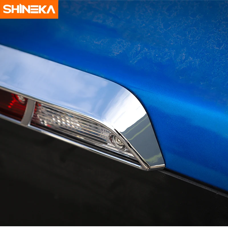 SHINEKA Автомобильный Стайлинг ABS Внешний Задний Высокий Стоп-сигнал, Декоративная лампа, Накладка, рамка, Полоса, Комплект Наклеек для Ford F150 2015 + . ' - ' . 4