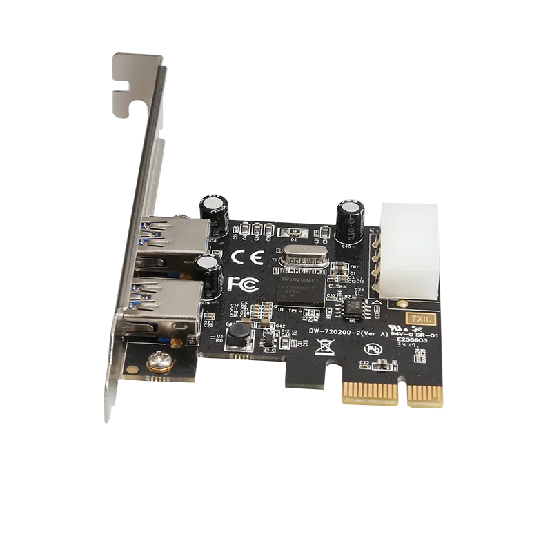USB 3,0 Адаптер Карты расширения PCI-E Внешний 2-Портовый Концентратор USB3.0 Внутренний 4-контактный Разъем питания IDE Для ПК . ' - ' . 0