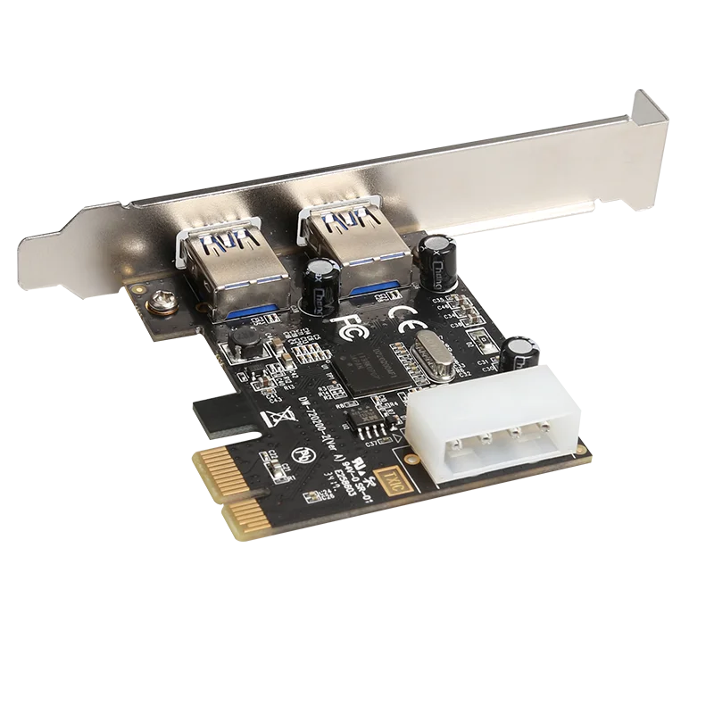 USB 3,0 Адаптер Карты расширения PCI-E Внешний 2-Портовый Концентратор USB3.0 Внутренний 4-контактный Разъем питания IDE Для ПК . ' - ' . 1