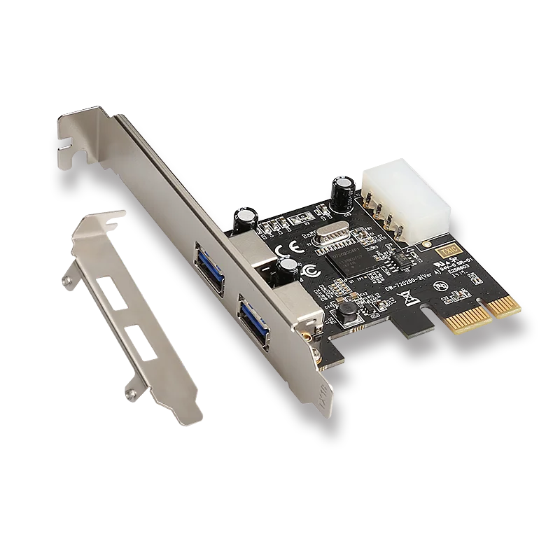 USB 3,0 Адаптер Карты расширения PCI-E Внешний 2-Портовый Концентратор USB3.0 Внутренний 4-контактный Разъем питания IDE Для ПК . ' - ' . 4