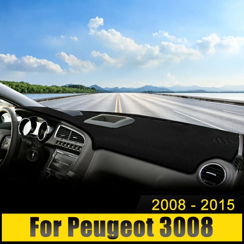 Автомобильные аксессуары Для Peugeot 3008 2008 2009 2010 2011 2012 2013 2014 2015, крышка приборной панели, защита от света, Анти-УФ, нескользящий ковер . ' - ' . 0