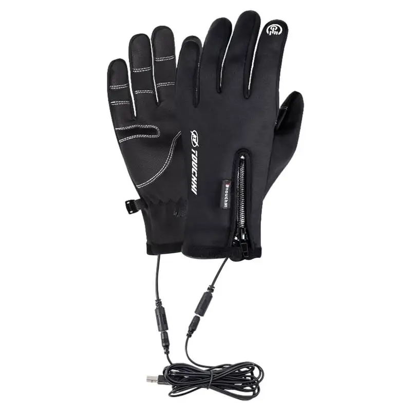 Велосипедные перчатки с подогревом USB Зимние теплые перчатки Для езды на велосипеде, мотоцикле, пешего туризма, охоты, работы на открытом воздухе, Сенсорные экраны для пальцев . ' - ' . 0
