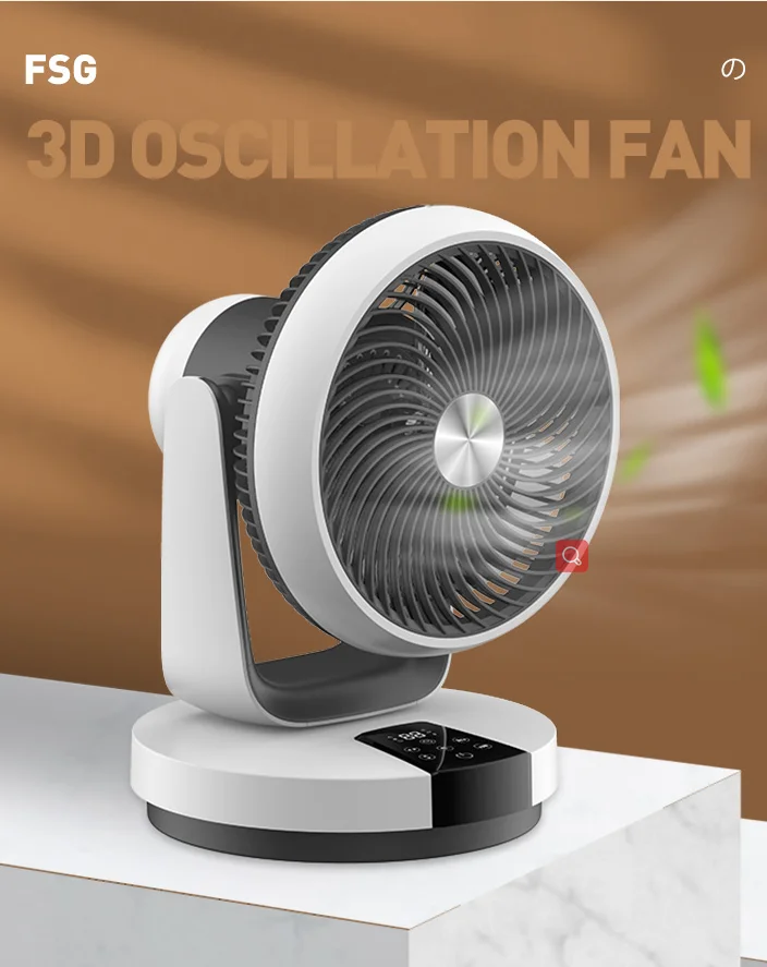 Двухколебательный 10-дюймовый высокоскоростной вентилятор циркуляции воздуха во всей комнате с дистанционным управлением . ' - ' . 3
