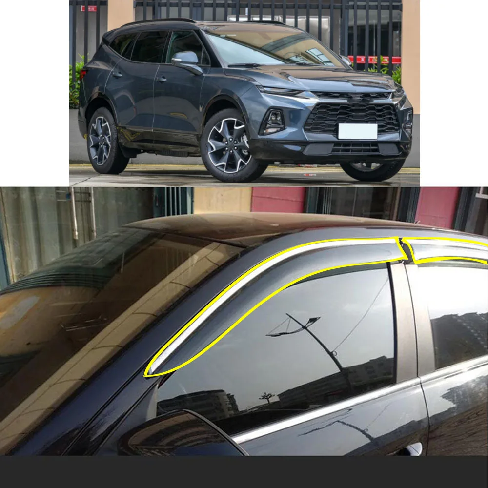 Для CHEVROLET Chevrolet Blazer 2020 2021 2022 Наклейка для укладки кузова Автомобиля Пластиковое Оконное стекло Ветровой козырек Защита от дождя/Солнца Вентиляционные детали . ' - ' . 1