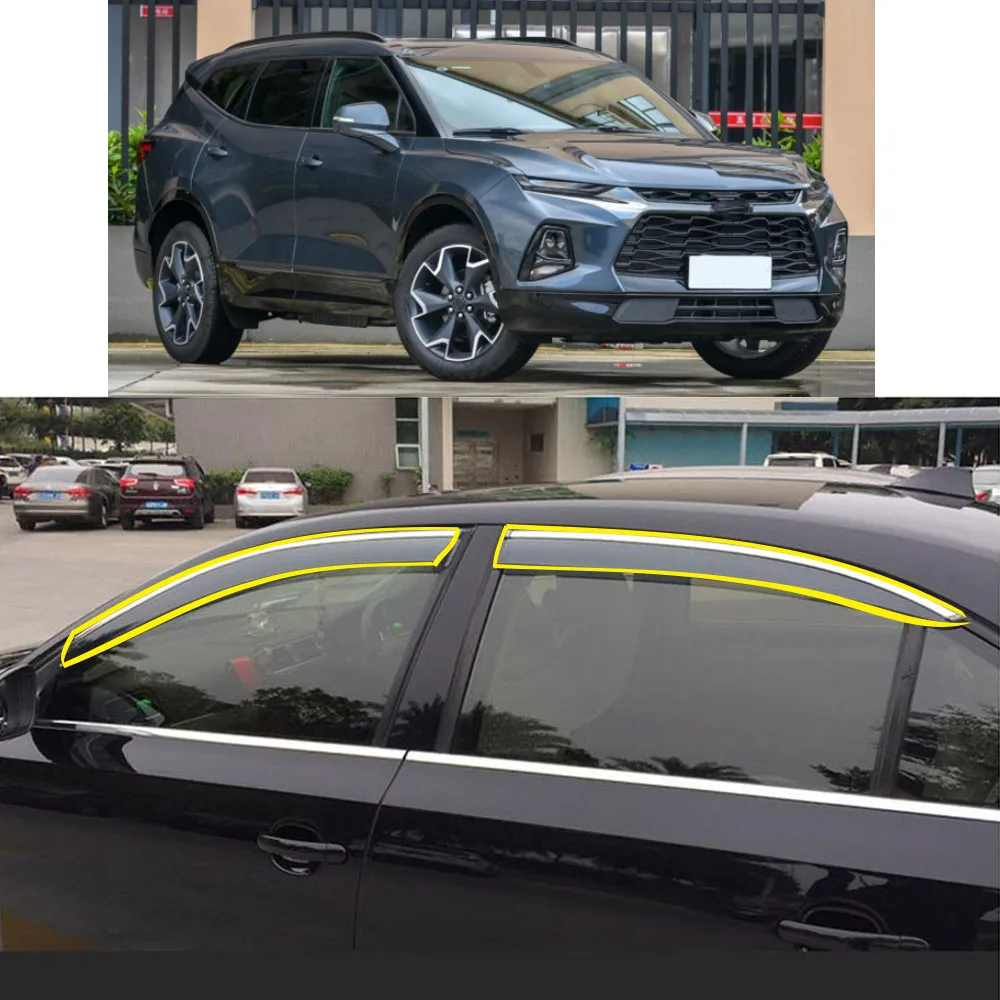 Для CHEVROLET Chevrolet Blazer 2020 2021 2022 Наклейка для укладки кузова Автомобиля Пластиковое Оконное стекло Ветровой козырек Защита от дождя/Солнца Вентиляционные детали . ' - ' . 2