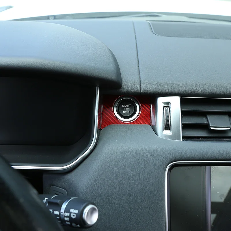 Для Land Rover Range Rover Sport RR Sport 2014-22 Наклейки для отделки салона автомобиля из настоящего углеродного волокна с центральным управлением, автомобильные аксессуары . ' - ' . 4