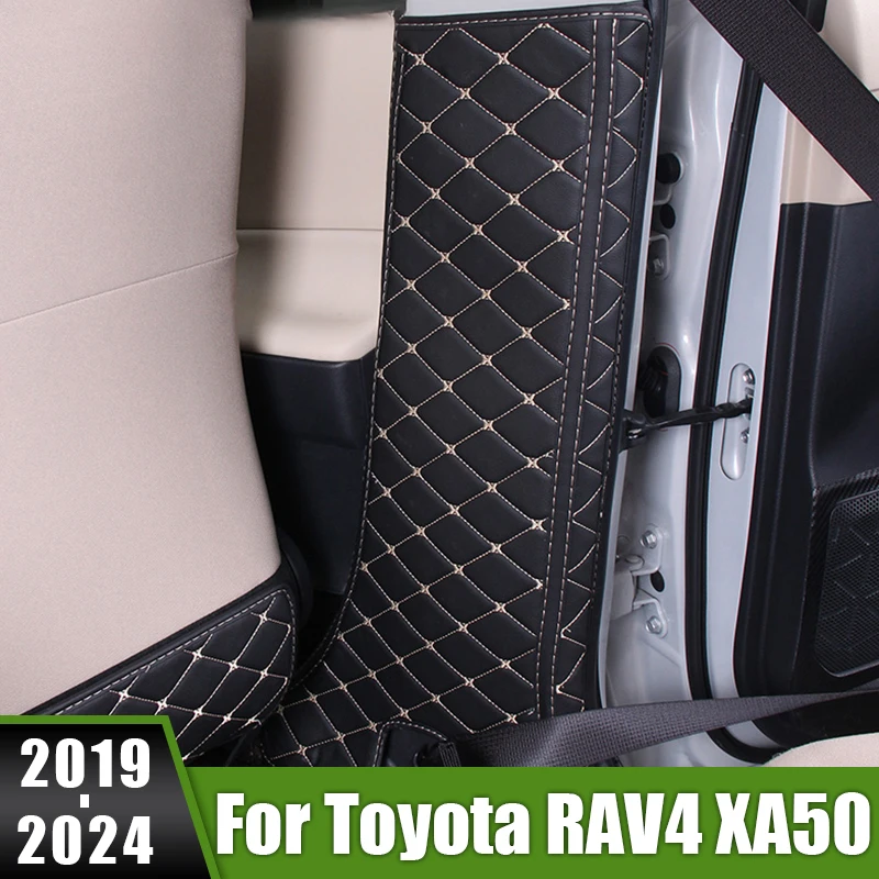 Для Toyota RAV4 XA50 2019-2023 2024 RAV 4 Гибридный Автомобиль B Стойка Противоударный Коврик Чехол для Ремня безопасности Устойчивые К Царапинам Аксессуары . ' - ' . 0