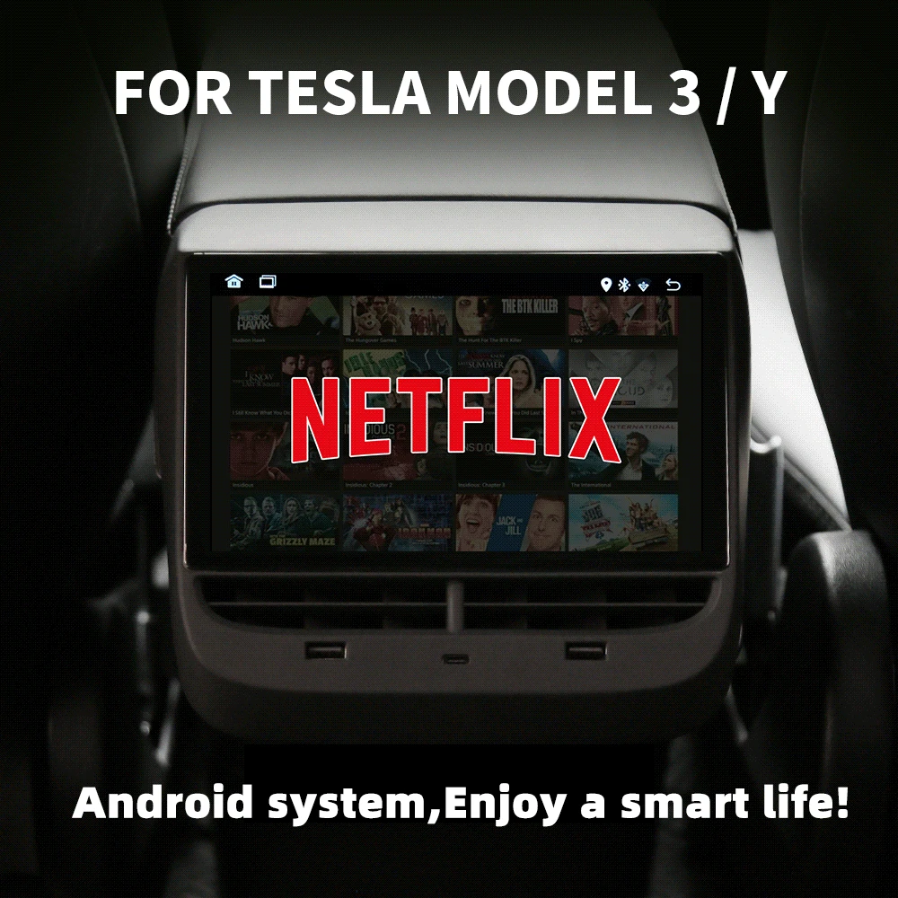 Задняя панель дисплея с 7-дюймовым IPS экраном для Tesla Model 3 Y, Управление кондиционером на Android, Мультимедийный плеер CarPlay, Автоматическая музыка . ' - ' . 2