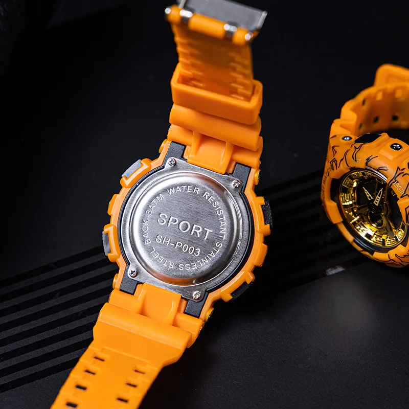 Круглые водонепроницаемые и светящиеся молодежные модные спортивные часы с большим циферблатом, мужские и женские электронные часы . ' - ' . 3