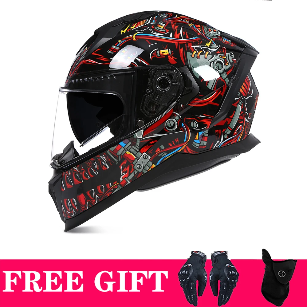 Мотоциклетный шлем с Полным Лицом для Скоростного спуска в Горошек, Одобренный ЕЭК для Мотокросса Casco Casque AM DH Moto De Para Capacetes Racing Kask Helm Подарок . ' - ' . 3