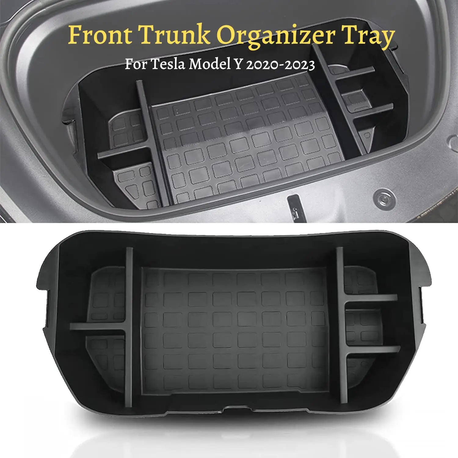 Органайзер для багажника Tesla Model Y на 2020-2023 годы, Лоток для органайзера для хранения в багажнике, верхние и нижние задние ящики для хранения, Коврик для багажника, Коробка для хранения . ' - ' . 4