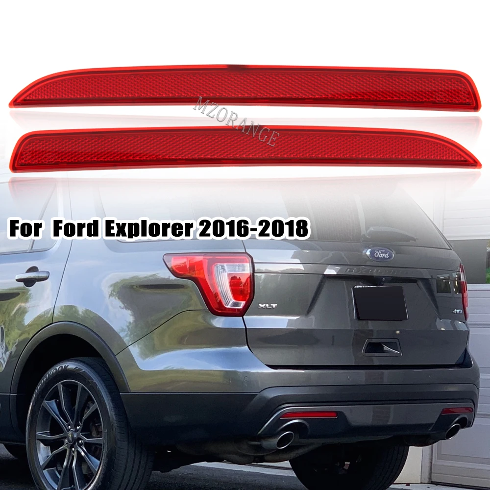 Отражатель заднего бампера автомобиля для Ford Explorer 2016 2017 2018 Задний стоп-сигнал Противотуманной фары Предупреждающий световой сигнал Автомобильные Аксессуары . ' - ' . 0
