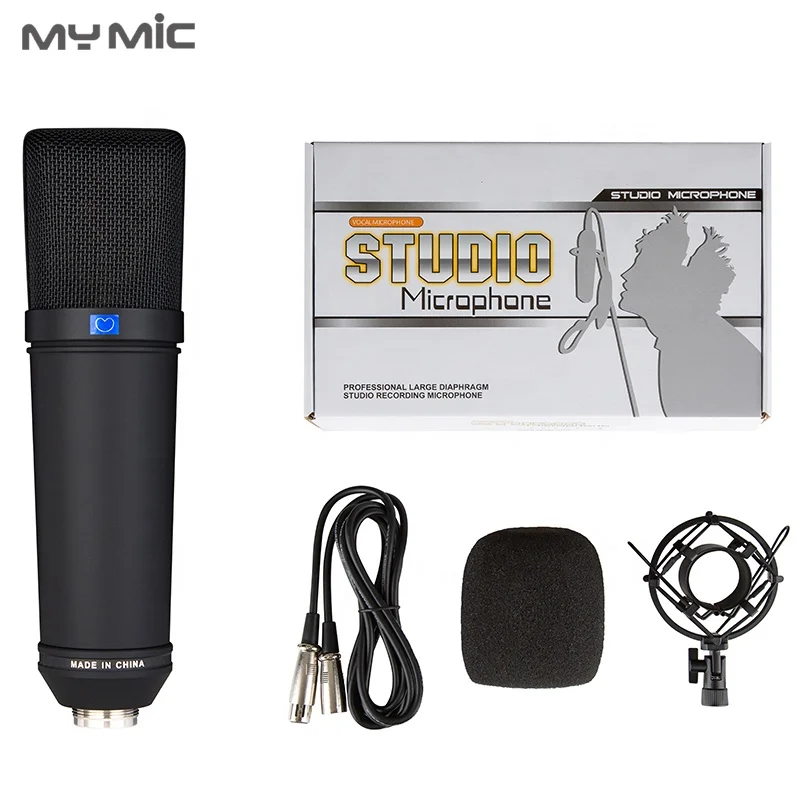 Профессиональный набор U87B, записывающий микрофон, комплект конденсаторной звуковой карты с наушниками для студийной записи голоса . ' - ' . 1