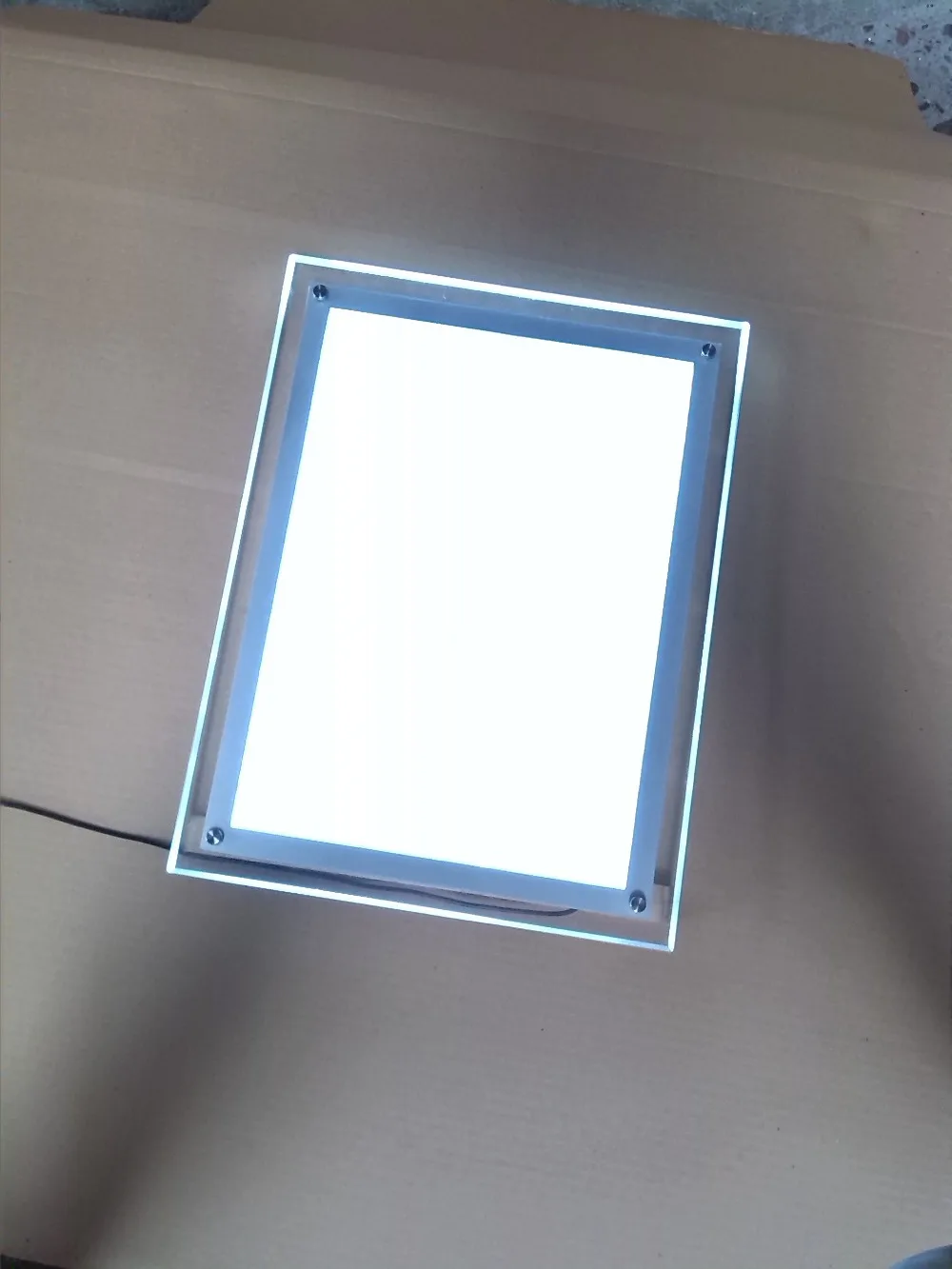 светодиодная световая коробка для меню ресторана/настольная подставка из акрилового хрусталя красивой формы в виде треугольника, светодиодная световая коробка для меню ресторана . ' - ' . 2