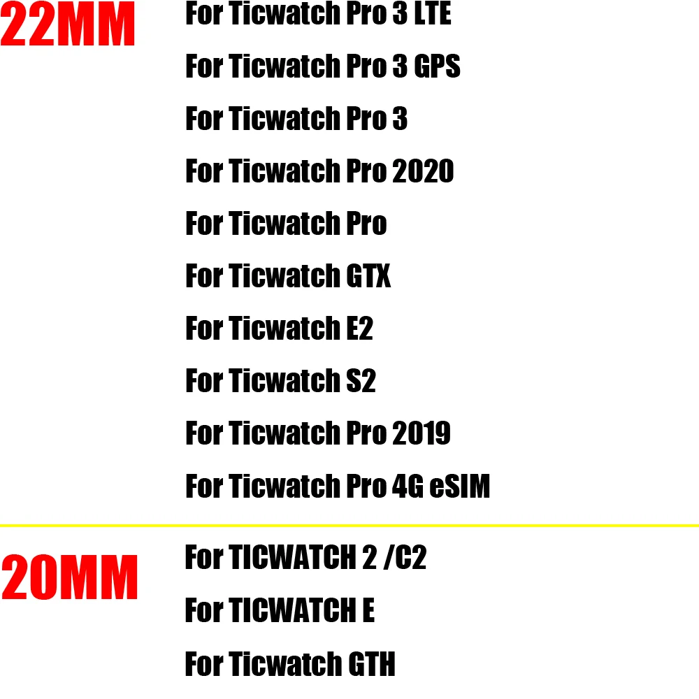 сменный ремешок для Ticwatch Pro 3 GPS 2020, ремешок 20/22 мм, нейлоновый плетеный ремешок для Ticwatch 2/C2/E/GTH E2 S2, браслет LTE GTX . ' - ' . 5