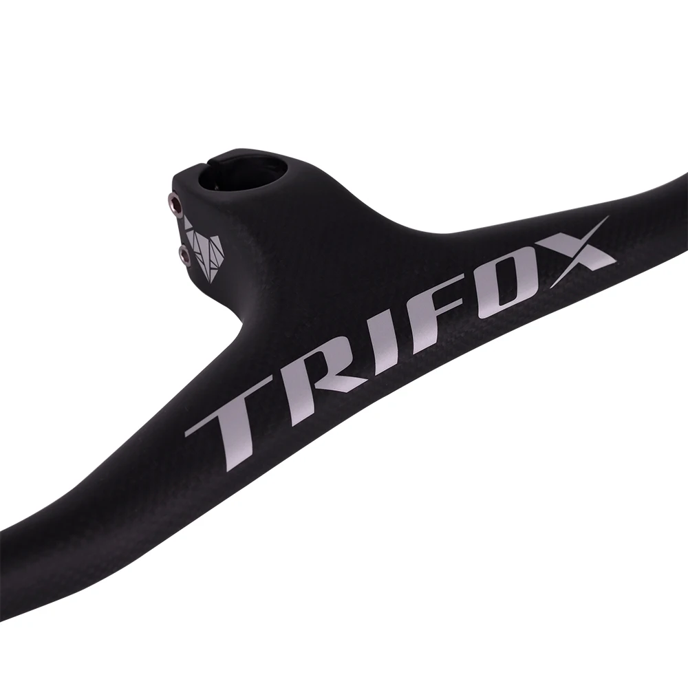 Угол подъема велосипеда TRIFOX MTB-17 °, Однообразный интегрированный руль 80/90/100/110 Карбоновая ручка 3K Черная матовая 600-800 . ' - ' . 2