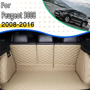 Автомобильные Коврики Для Багажника Peugeot 3008 T8 2008 ~ 2016 Водонепроницаемая Защита Accesorio Auto Подкладка Для Окна Багажника Автомобильные Аксессуары