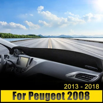 Для Peugeot 2008 2013 2014 2015 2016 2017 2018, чехлы для приборной панели автомобиля, защита от света, солнцезащитный козырек, ковры с защитой от ультрафиолета, нескользящие коврики