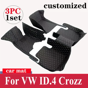 Автомобильные коврики для VW Volkswagen ID.4 Crozz 2021 Пользовательские Автоматические накладки для Ног Автомобильный Ковер Аксессуары для интерьера