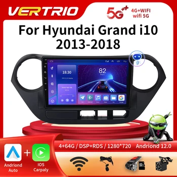 2Din Android 12 Автомобильный Радиоприемник, Мультимедийный Видеоплеер Для Hyundai Grand I10 2013-2016, Навигационная GPS Автомобильная Стереосистема Carplay Auto