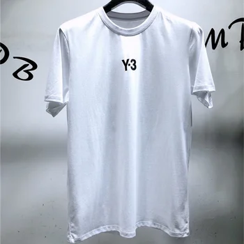 Y3 23SS, летняя модная футболка с принтом персонажей, Короткий рукав, круглый вырез, Свободная мужская повседневная футболка