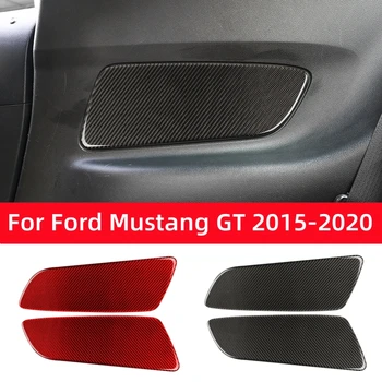 Для Ford Mustang GT 2015-2020 Автомобильные Аксессуары Из Углеродного Волокна Для Интерьера Автомобиля, Отделка Панели Задней Двери, Наклейки, Декоративная Крышка