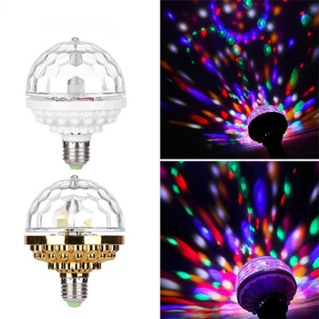 E27 Вращающийся Волшебный Шар Освещает Мини-Проекционную Лампу Party DJ Disco Ball Light Indoor Dance Floor LED Magic Effect Проектор