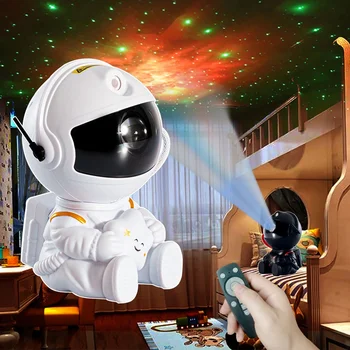 Проектор астронавта, Звездное небо, Галактика, звезды, проектор, ночник, светодиодная лампа для декора спальни, декоративные ночники, подарок