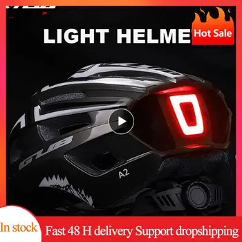 Велосипедный шлем со светодиодной подсветкой, перезаряжаемый Велосипедный шлем с интегральной формовкой, шлем для горного шоссейного велосипеда, Спортивная безопасная шляпа для мужчин и женщин