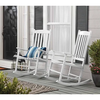 Опоры Уличного Деревянного Кресла-качалки для крыльца, Белый цвет, Устойчивая К атмосферным воздействиям Отделка уличный стул садовый стул садовая мебель