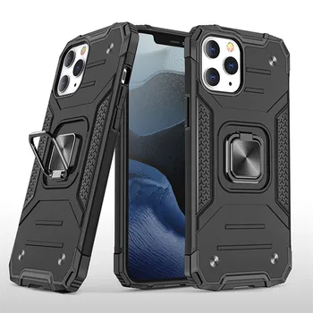 Противоударный Бронированный защитный чехол для телефона Apple Iphone 14 13 12 11 Pro Xs Max Mini X Xr Se 8 7 Plus с металлическими кольцами