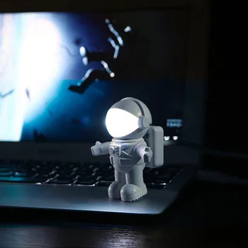 Новый стиль, крутой астронавт, космонавт, USB светодиодный Регулируемый ночник для компьютера, настольная лампа для ПК, чистый белый