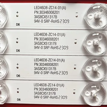 Светодиодная лента 8 ламп для TS48M D48MF7000 LED46D8-ZC14-01 LED46D8-ZC14-02 30346008201 3AS8CX51317B 3 В/led