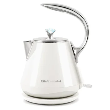 Электрический чайник Elite Platinum EKT-1203W 1.2л из нержавеющей Стали Cool-Touch - Белый электрический чайник портативный электрический чайник