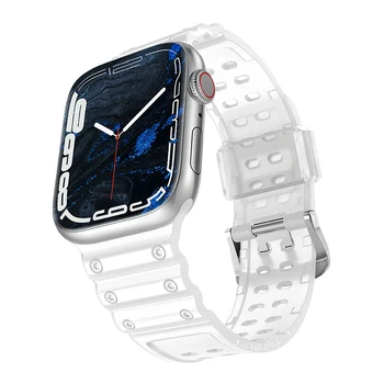 Силиконовый ремешок для Apple Watch Ultra band 49 мм 44 мм 45 мм 42 мм iWatch 40 мм 38 мм 41 мм браслет correa Apple watch series 7 3 5 6 se